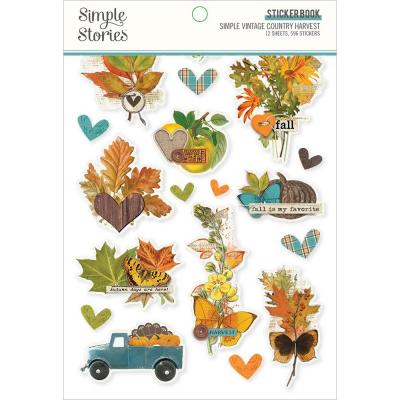 Simple Stories Vintage Country Harvest Sticker - Sticker Book